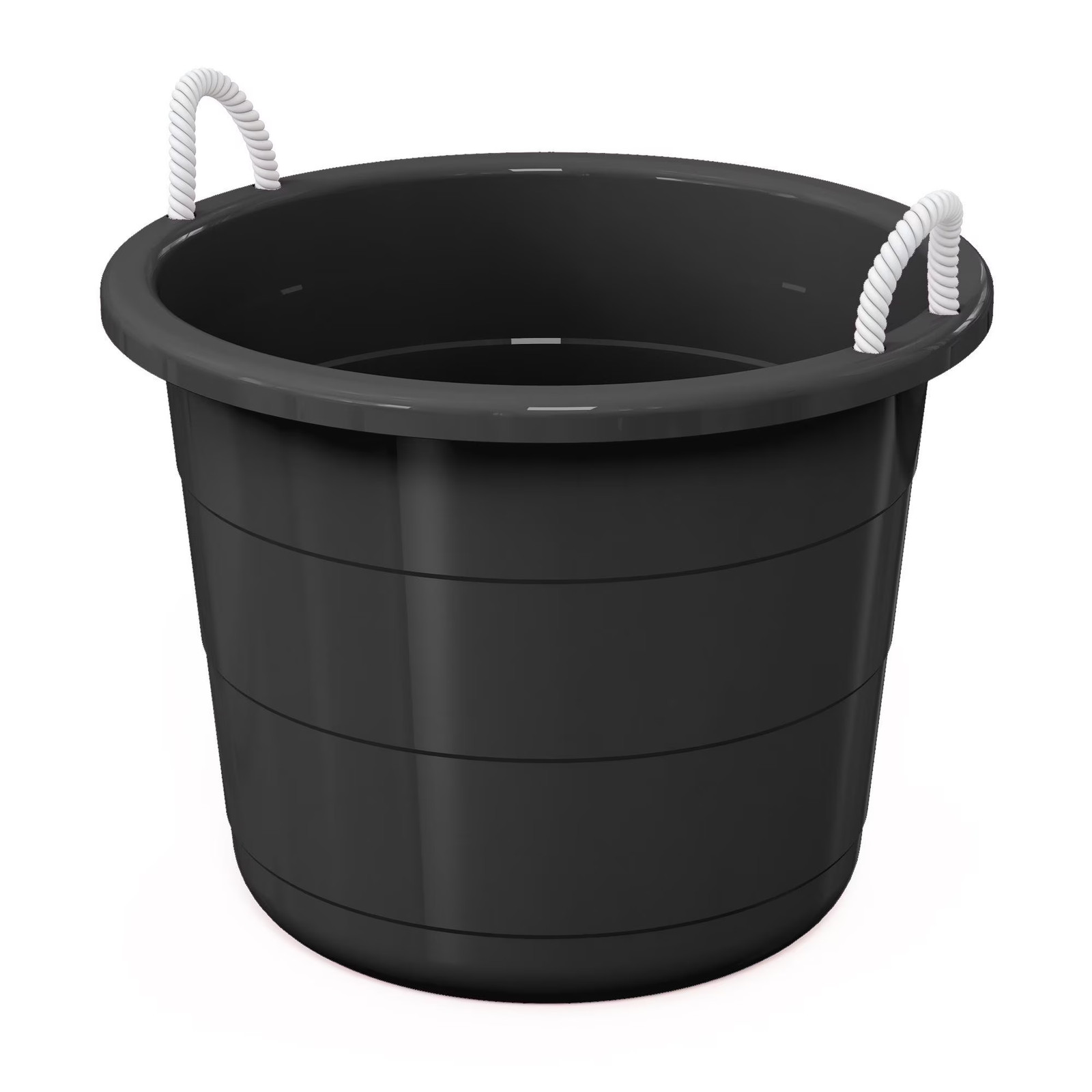 17-Gallon Plastic Storage Tub with Rope Handles, Multi-Purpose Utility Bucket