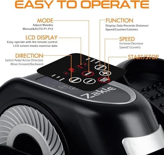 Under Desk Elliptical Machine - Electric Elliptical Training Machine w/Remote