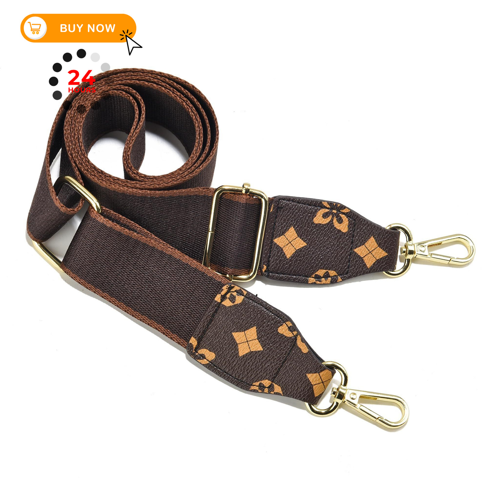 Purse Strap Wide Replacement Crossbody Bag Straps, 1.5" Canvas 38g-coffee-43
