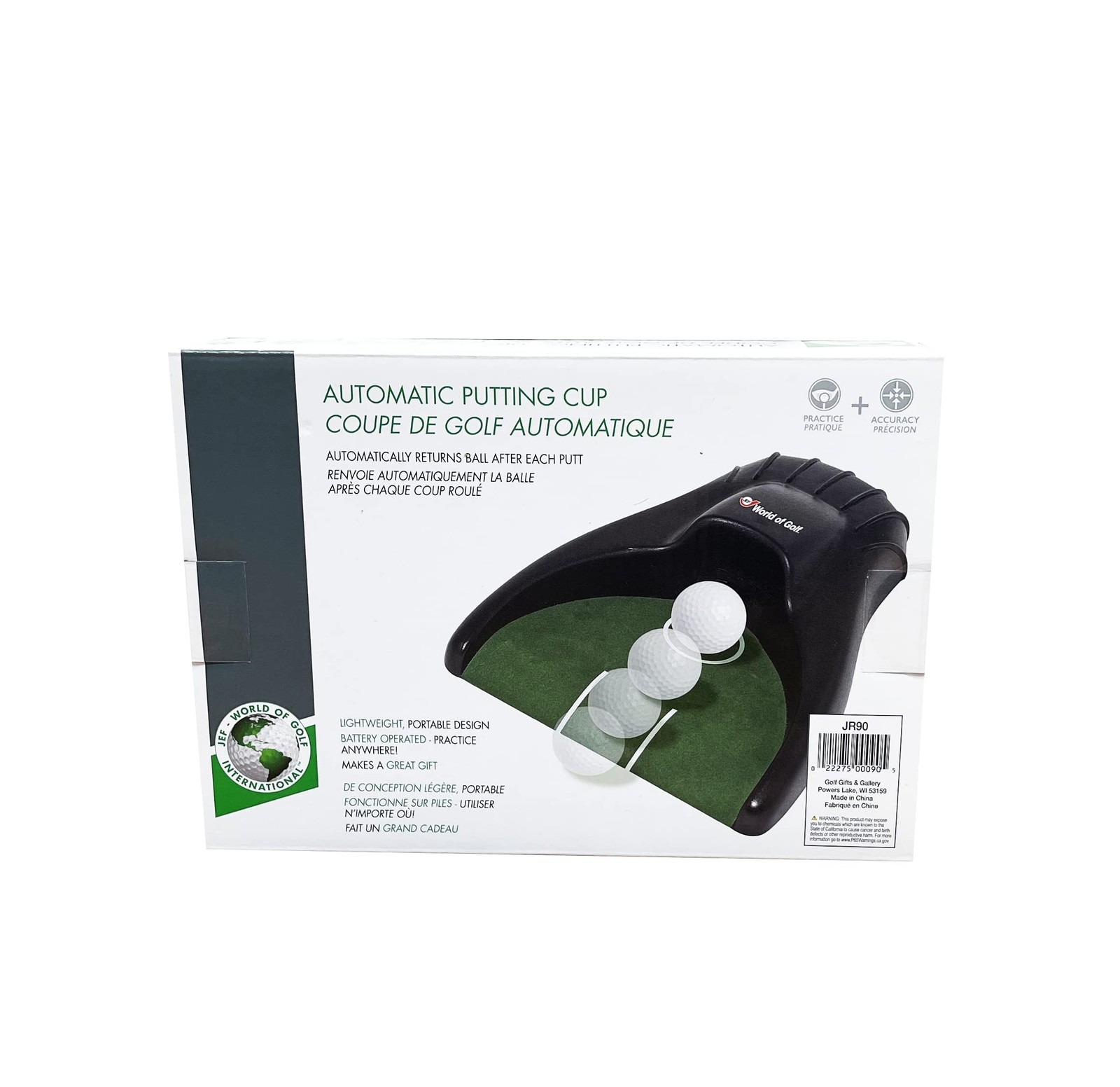 JEF World Of Golf Automatic Putting Cup , Black