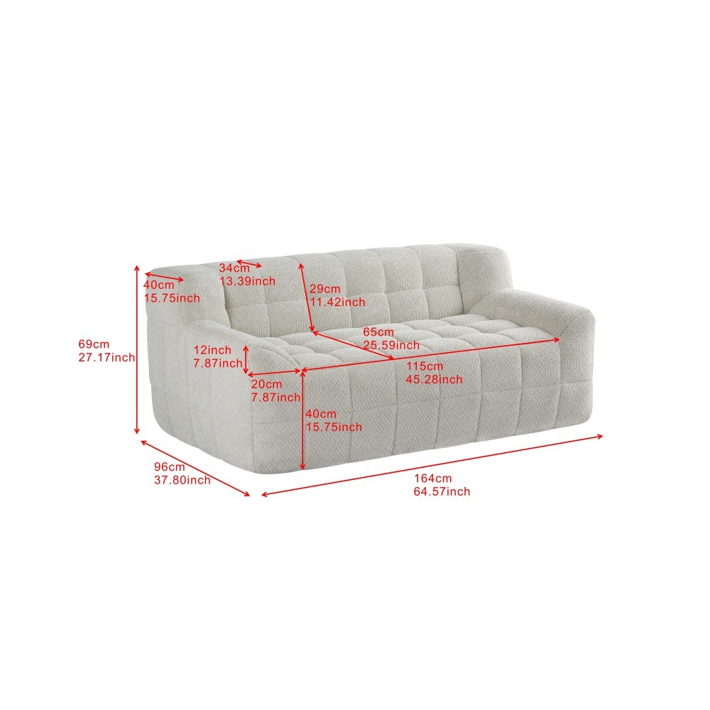 2 Seater Sofa, Velvet Fabric, Free Shipping & Compression Packaged
