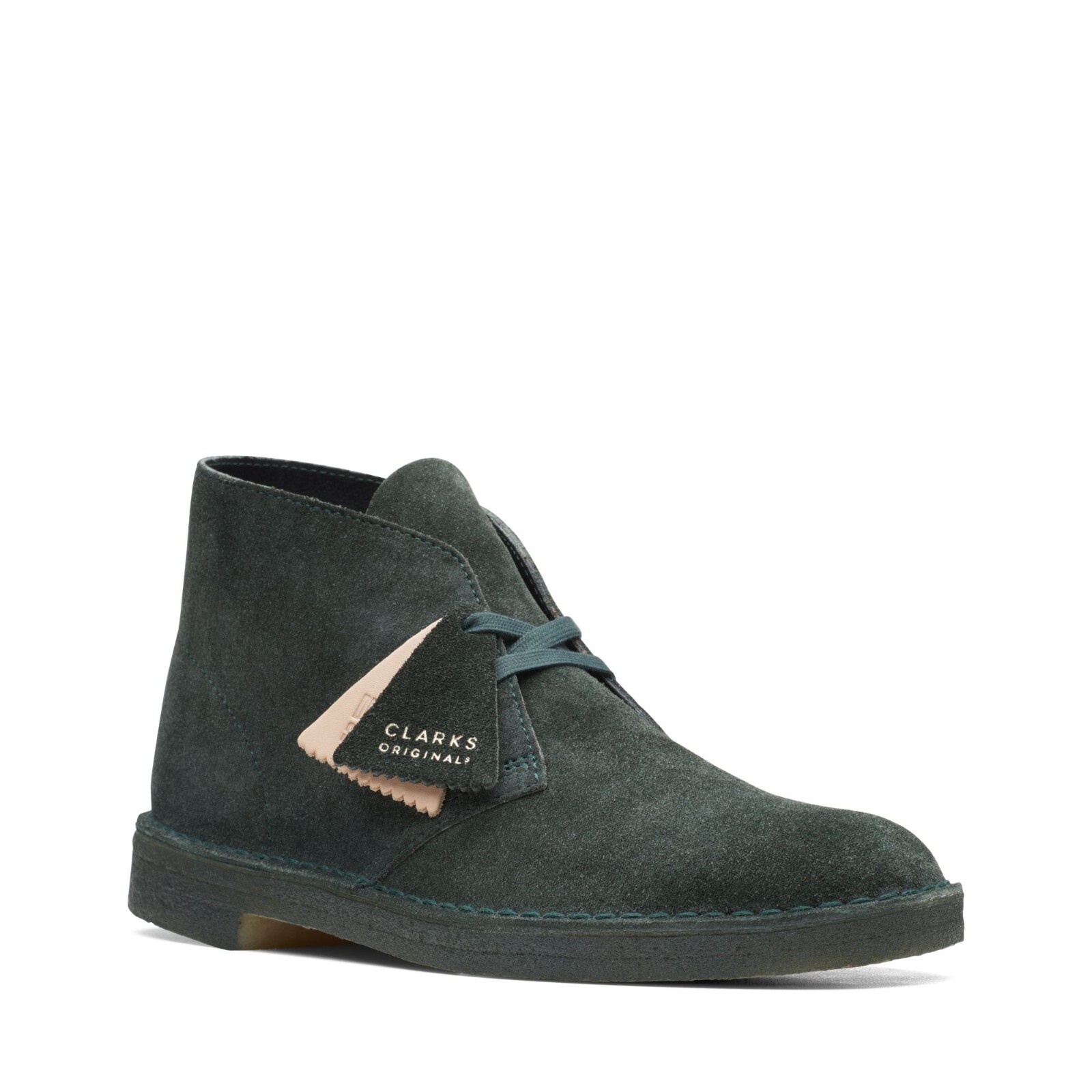 Clarks Originals Men's Desert Boots Dark Green Hairy Suede 26168535