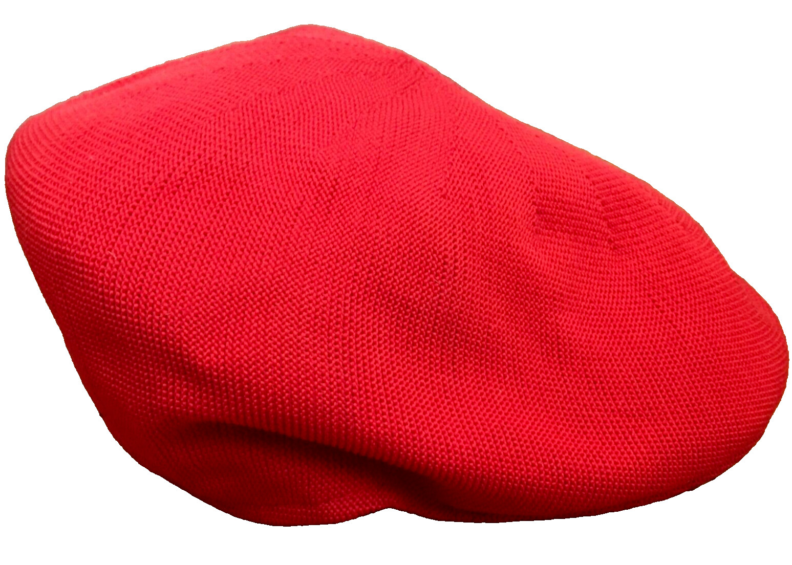 RED CAP KNIT POLYESTER EMBROIDERED LOGO GOLF FLAT CAP HAT MENS