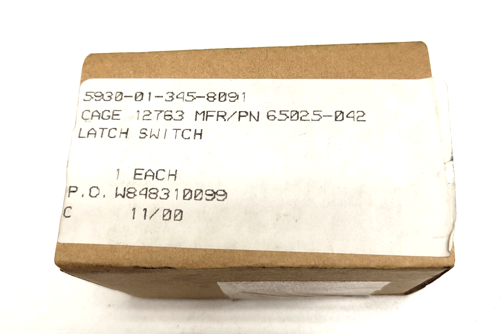 5930-01-345-8091 Switch Latch 65025-042