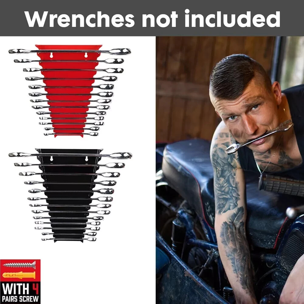 4Pack Wrench Organizer Holder Tool Box Storage Sockets Tray Rail Sorter Rack