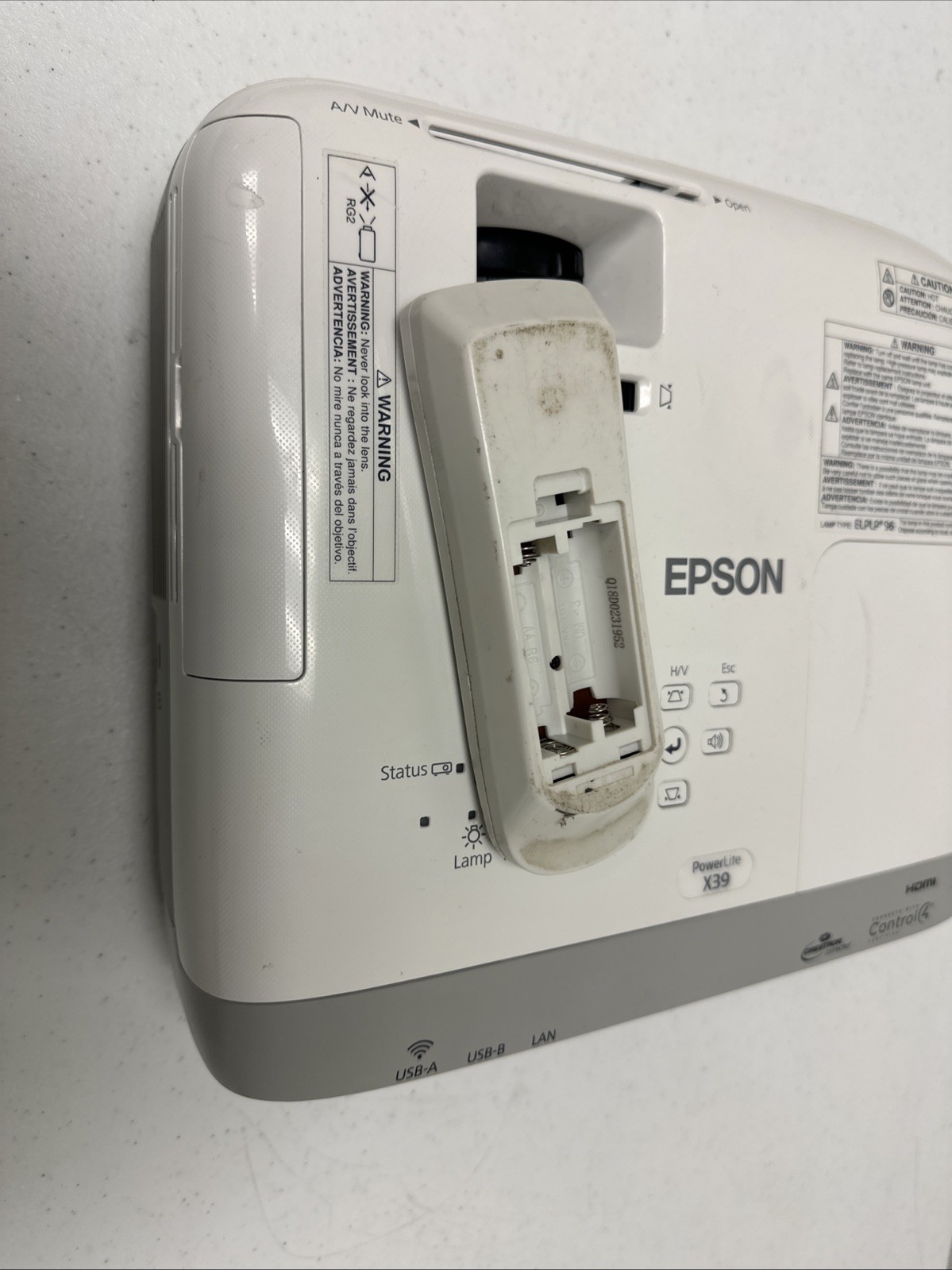 Epson PowerLite X39 LCD Projector 