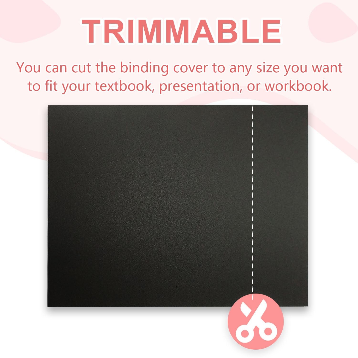 100 Pack 12 Mil Poly Binding Covers,Sand Texture Binding Presentation Covers,...
