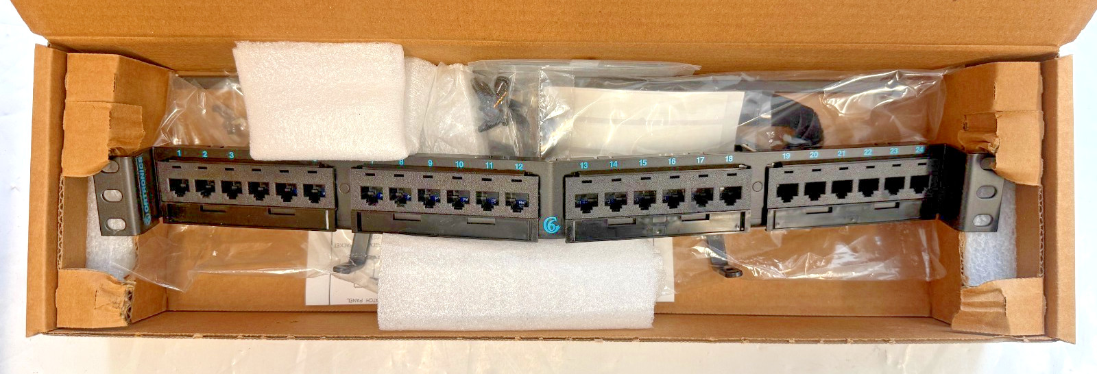 ORTRONICS OR-PHA66U24 Clarity 6 Angled 24-Port Category 6 Patch Panel