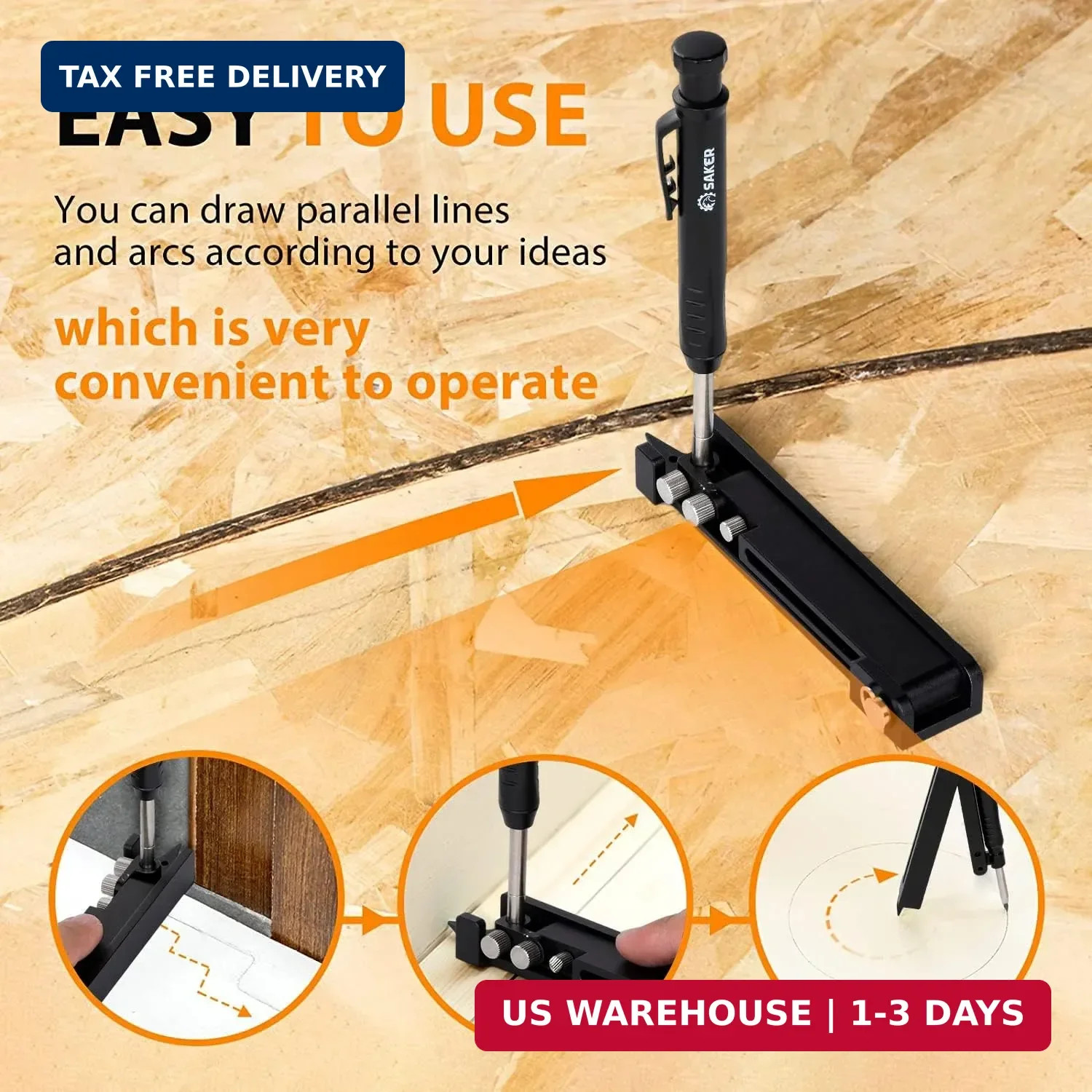 Multi-function Scribing Tool- Construction Pencil- Aluminum Alloy Scribe T