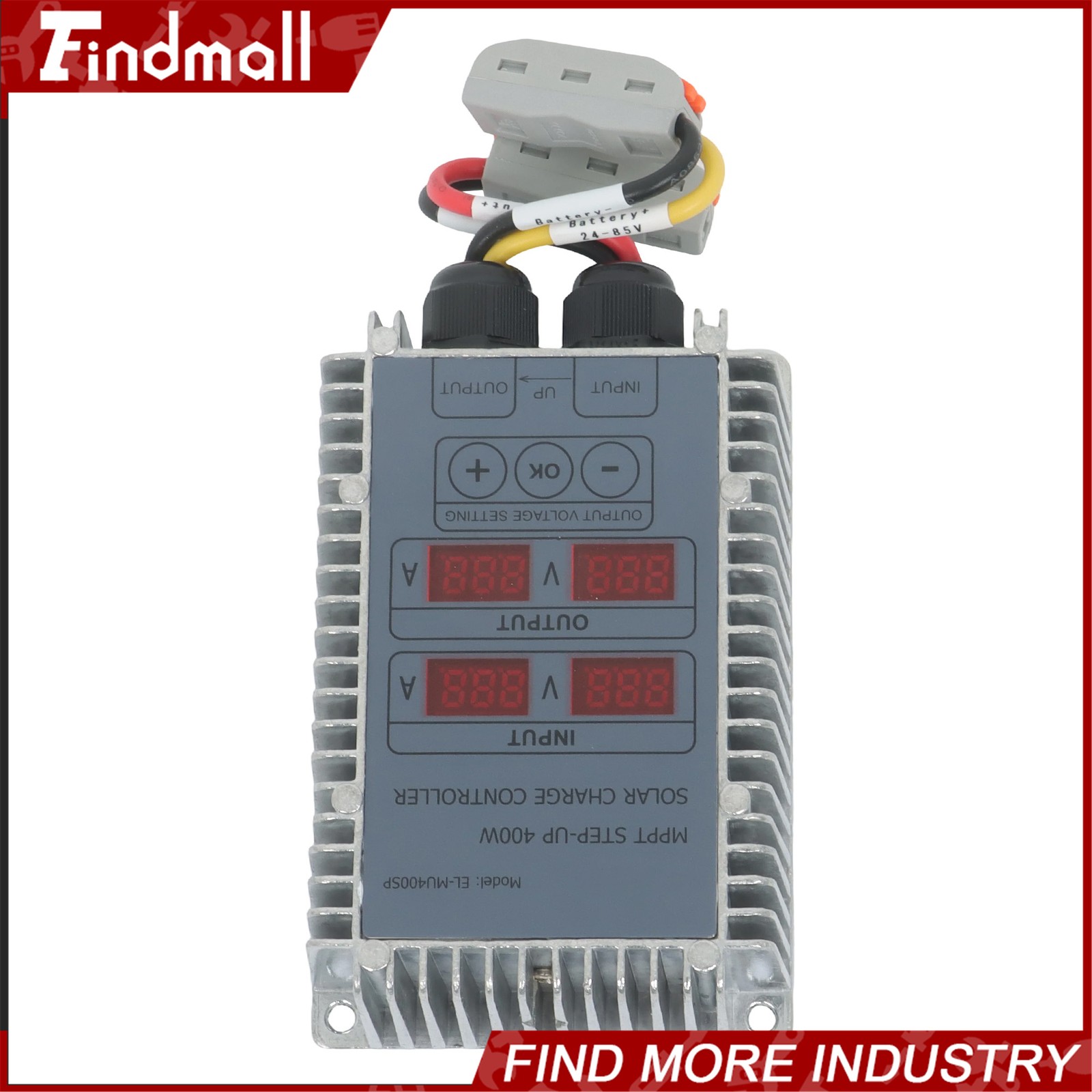 Findmall 400W Solar Battery Charge Controller Boost MPPT Voltage Adjustable