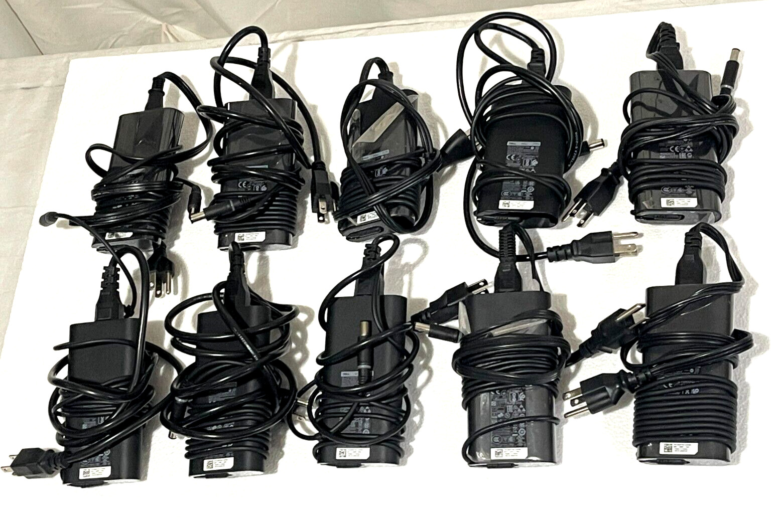 Lot of 10 x Genuine Dell 90W Slim AC Power Adapter 19.5V 4.62A 5GT3K 05GT3K