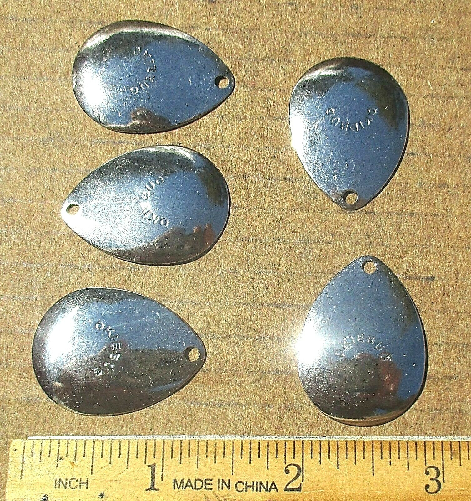 5ct NICKEL #4 COLORADO Spinnerbait Blades Bass Fishing Spinnerbaits Spinners