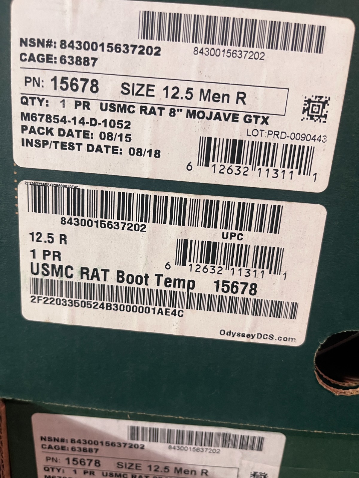 Danner USMC Rat Combat Boots Mojave GTX 15678 NEW IN BOX! Multiple Sizes!