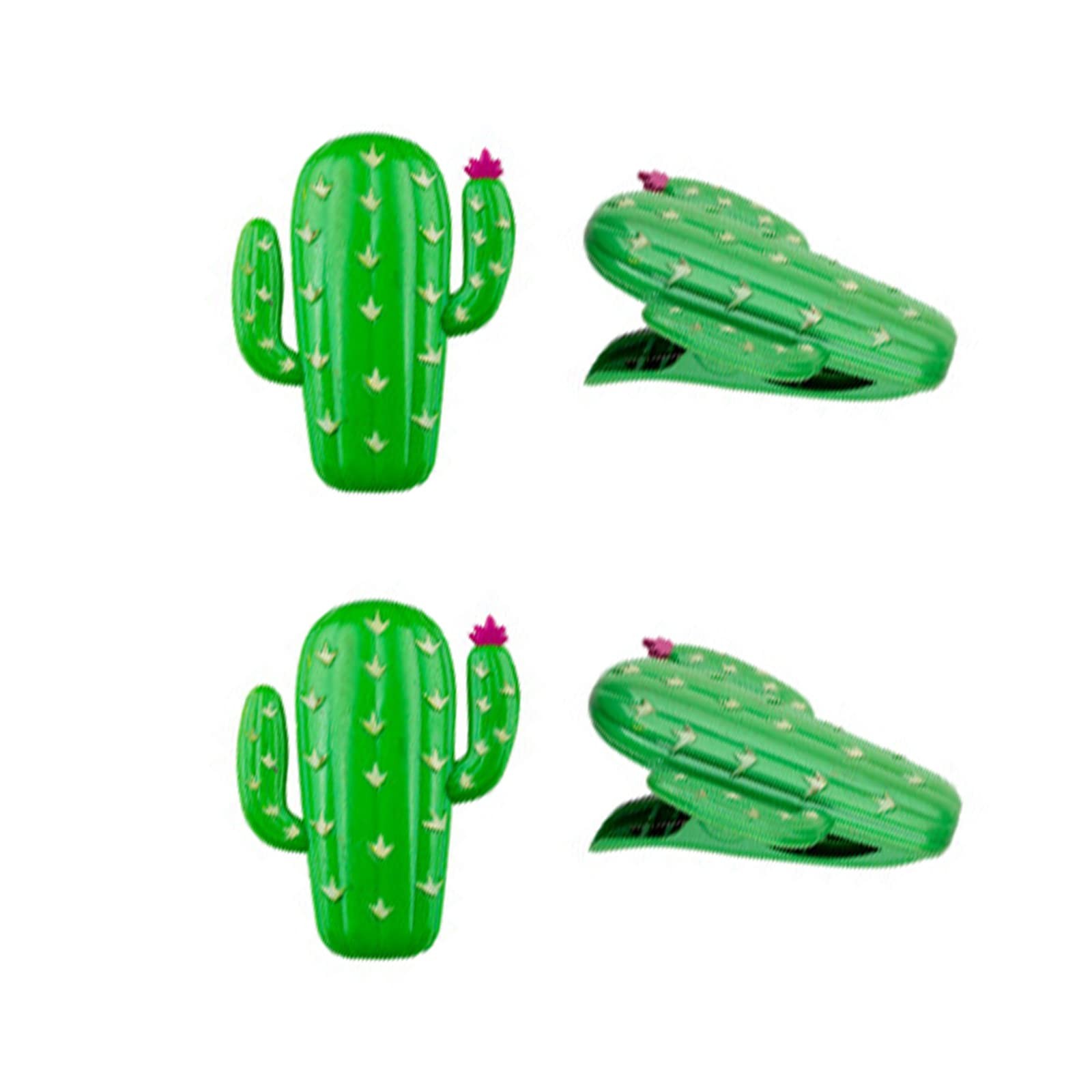 Beach Towel Chair Clips 4 Pcs, Big Size Cactus Green Plastic Lounge Chair Tow...