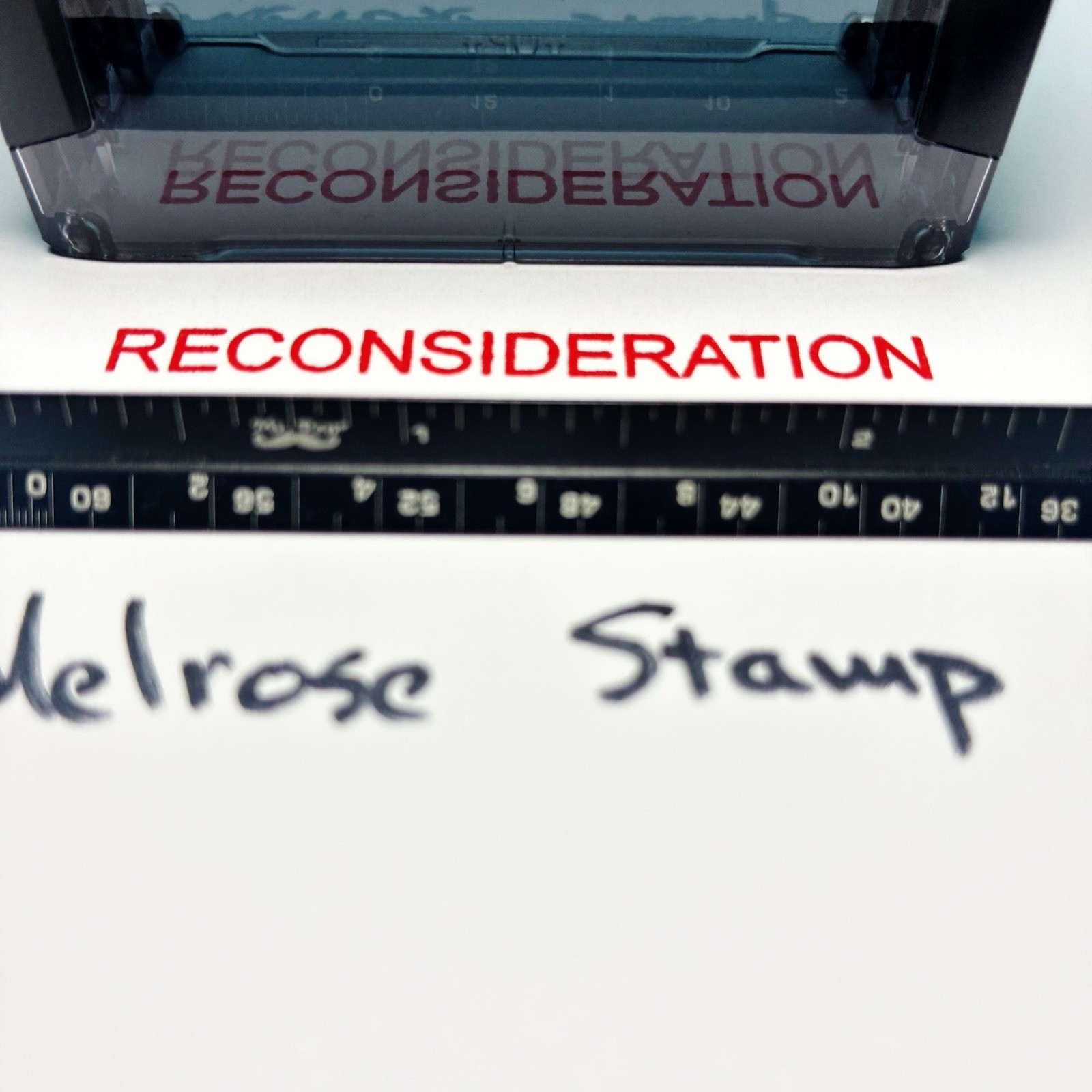Reconsideration Rubber Stamp Red Ink Self Inking Ideal 4913
