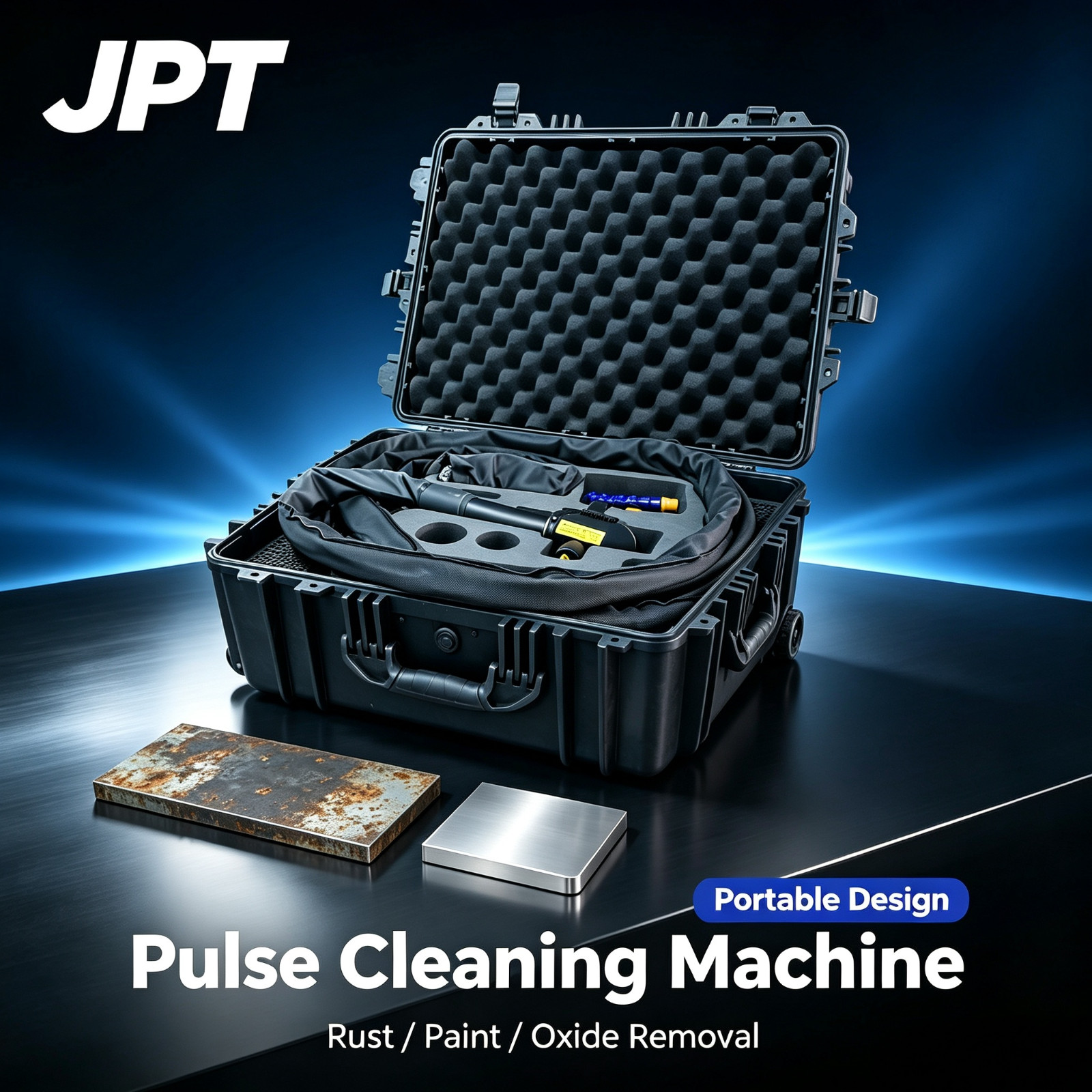JPT 200W Pulse Laser Cleaner Portable Suitcase Rust Removal Cleaning Machine FDA