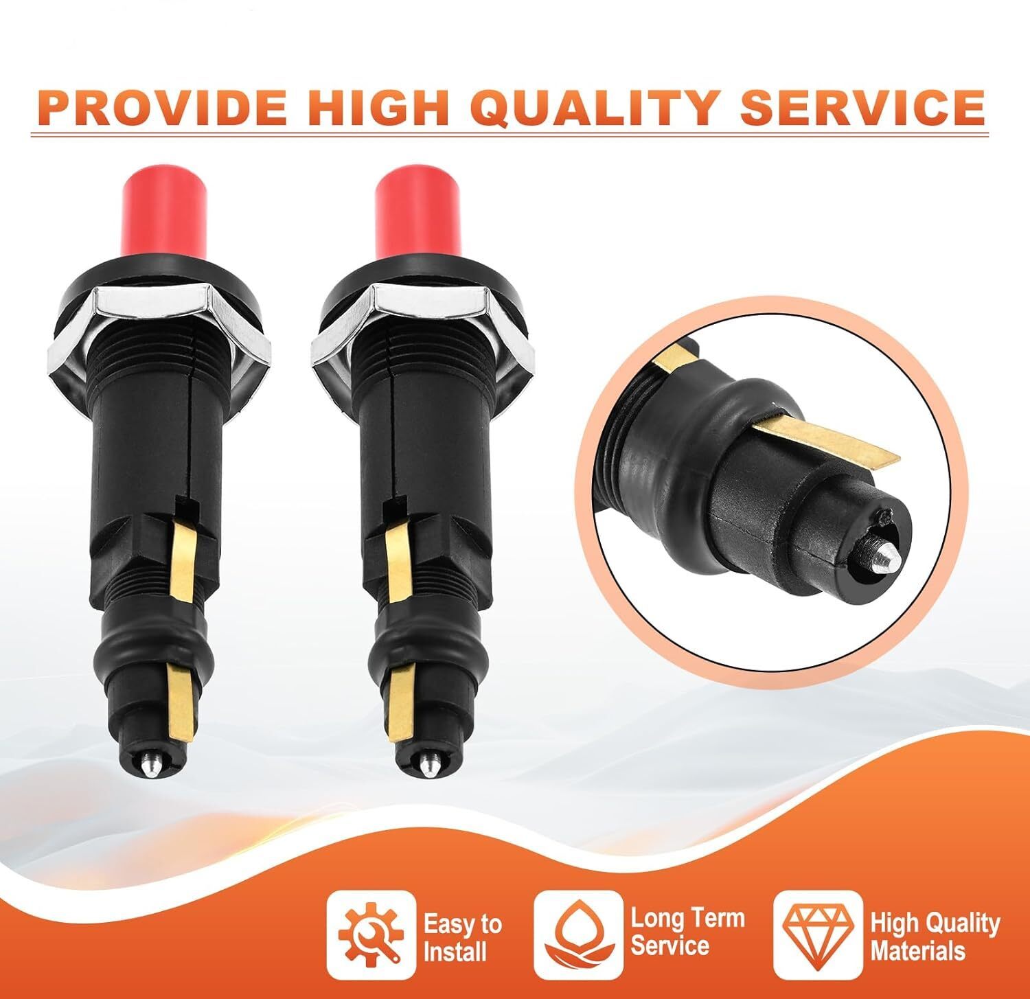 2pack Piezo Spark Ignition Potato Cannon Igniter Push Button BBQ Grill Igniter