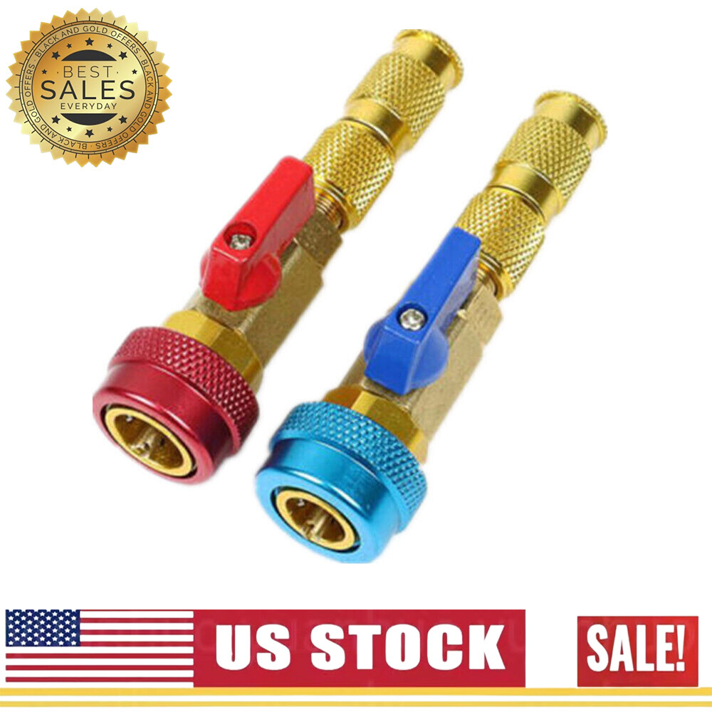 High & Low Pressure Quick Remover Install Tool Set HVAC AC R134A R12 Valve Core