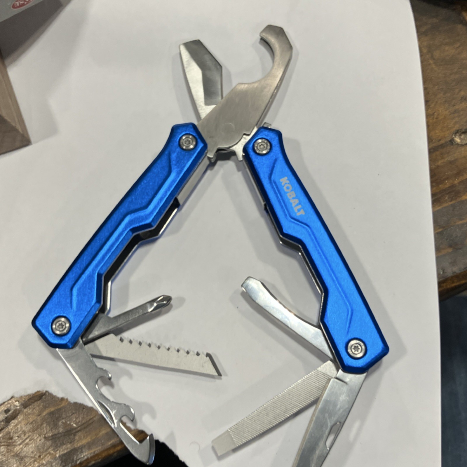 Kobalt Blue Multi-Tool with pipe cutters Stainless Steel Blades, Bottle Opener
