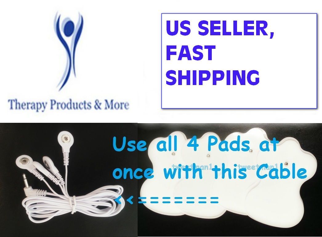 OMRON HV-F123/HV-F124/HV-F125/HV-F126 Compatible Cable w/10 ELECTROTHERAPY PADS