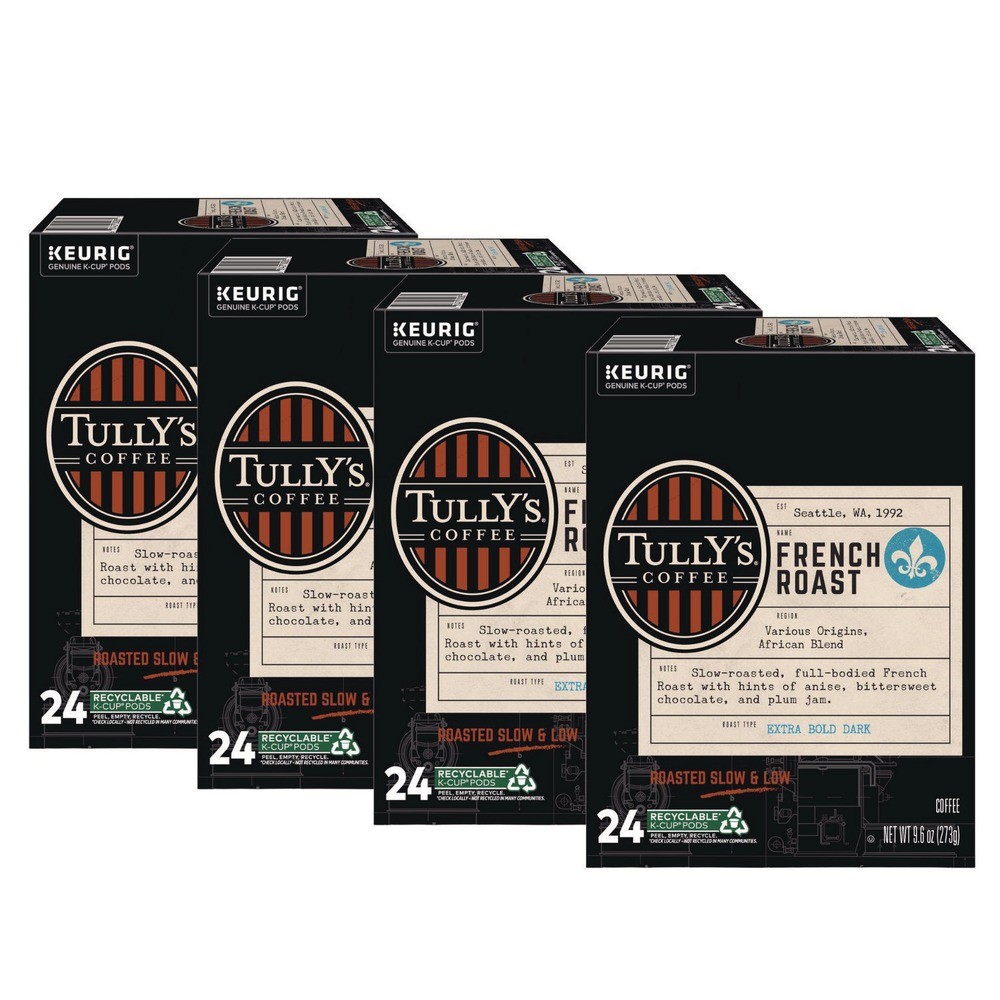 Tully's Coffee 192619CT Coffee K-Cups - French Roast (96/Carton) New