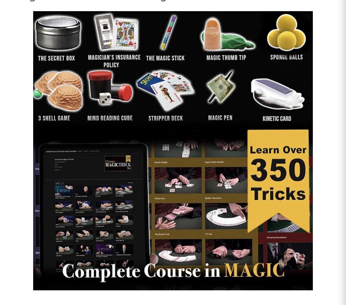 Magic Makers Ultimate Magic Trick Kit 350 Tricks