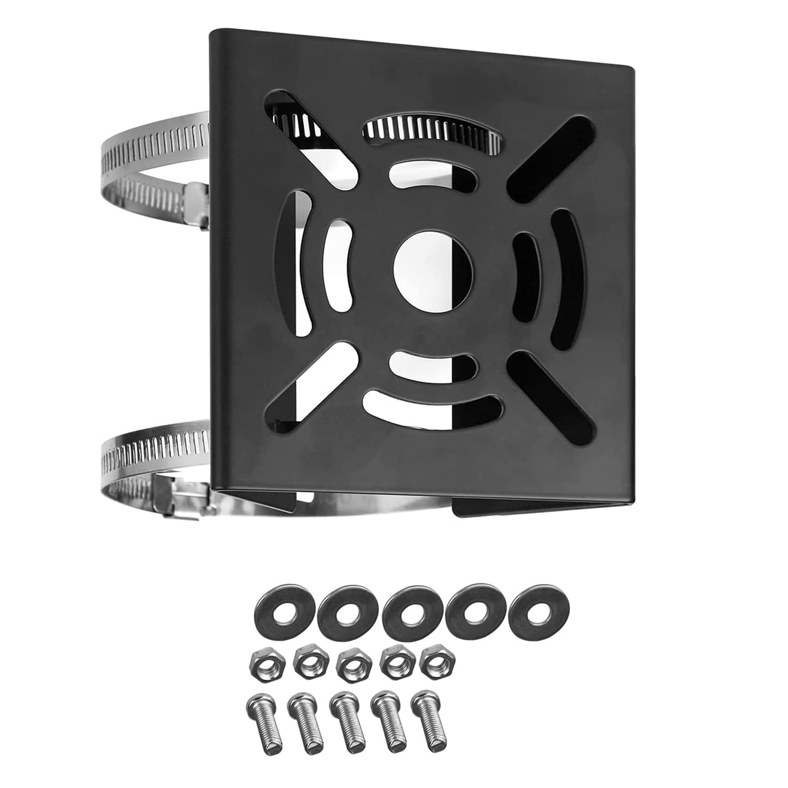 WiTi Universal Vertical Pole Mount for Security Camera, Solid Small, Black