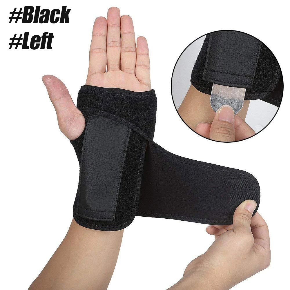 Carpal Tunnel Wrist Brace with Metal Splint for Women & Men, Adjustable Wrist Su