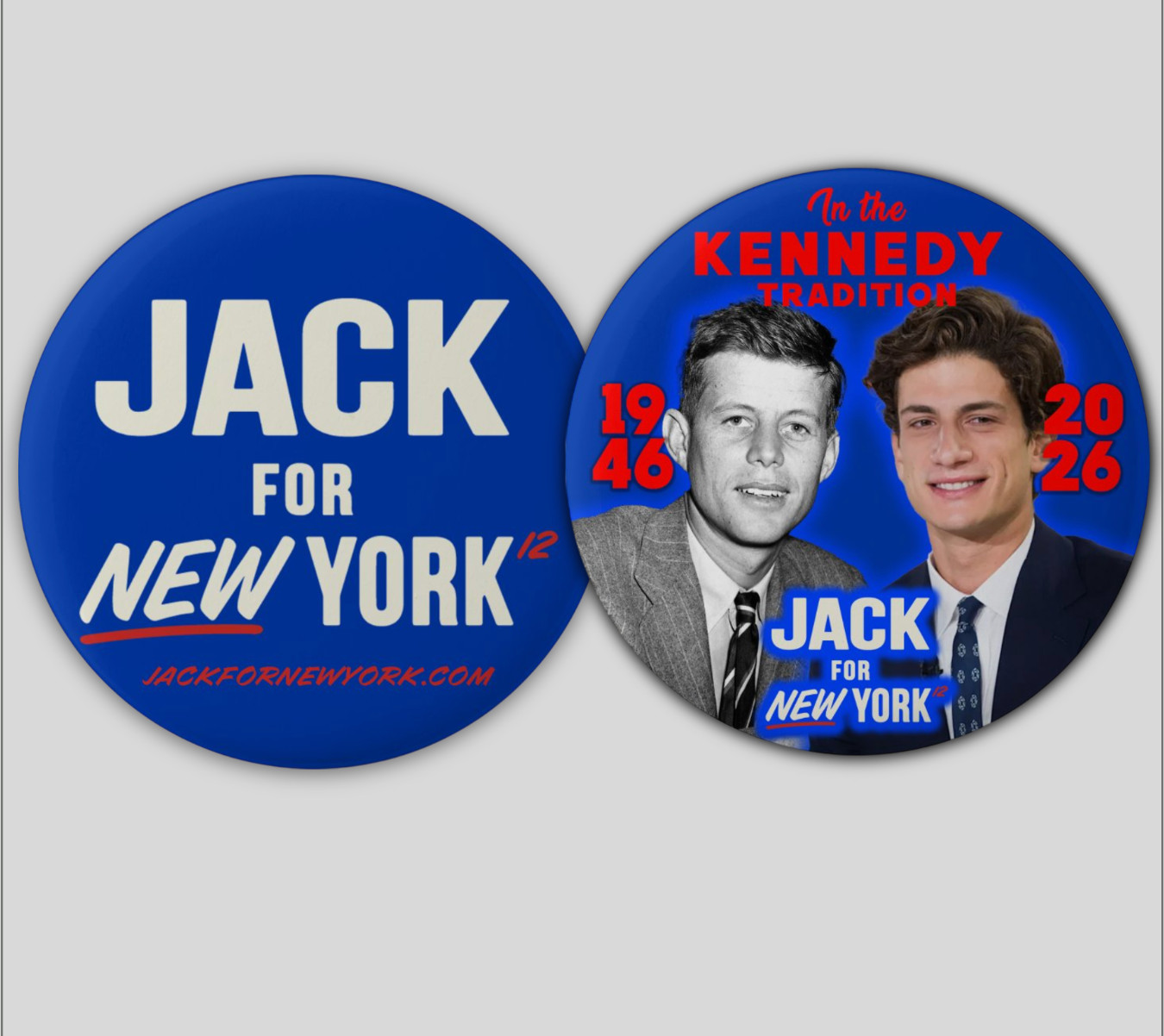 JACK SCHLOSSBERG Congress 2026 Pin Buttons JFK New York Democrat Political