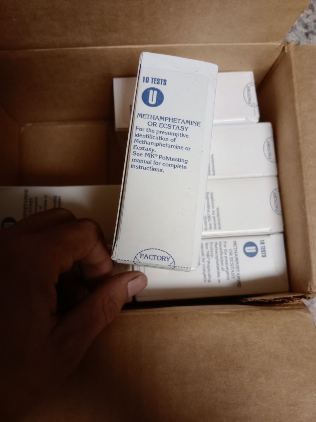 Nik Test Methamphetamine, 10 Count, Box 6087