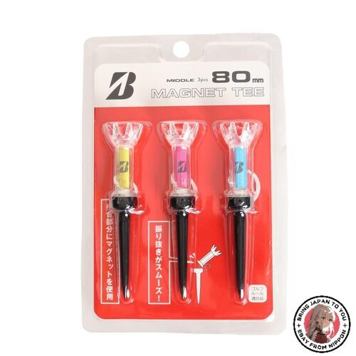 BRIDGESTONE Golf Magnetic Tee GAGMGTM 80mm 3 Pieces 2023 Model