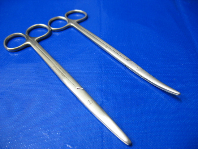 2 O.R GRADE METZENBAUM SURGICAL VETERINARY SCISSORS STRAIGHT+ CURVED TIP 7"