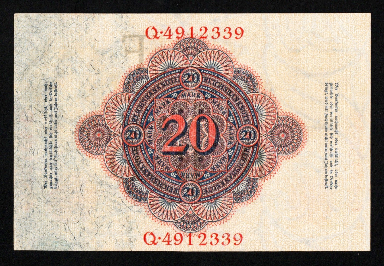 1914 Germany 20 Mark, UNC+