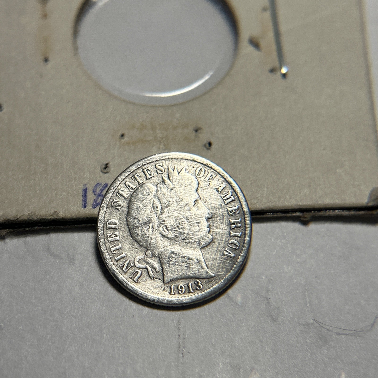 1913-S Barber Dime 10C Silver