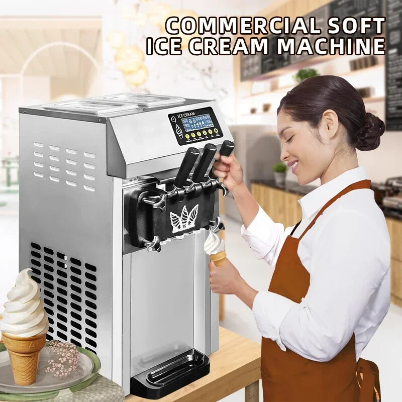 🔥VEVOR Commercial Ice Cream Machine Pre-cooled Countertop Soft Serve Makers