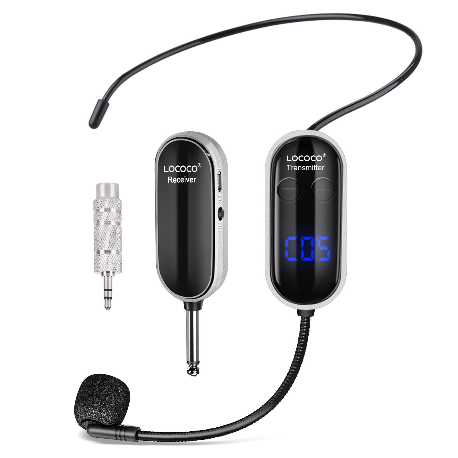 Uhf Wireless Headset Microphone System Mic Headset Led Digital Display Head Han
