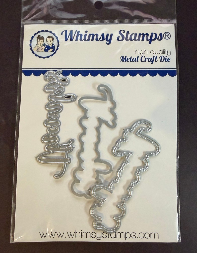 Whimsy Stamps Thanks Word with Shadow Die Set WSD349