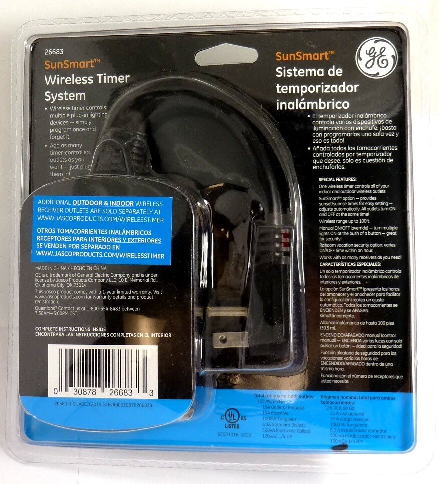 26683 GE Wireless control Outdoor Digital Timer Outlets for landscape lighting