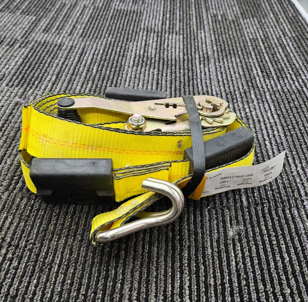 Mytee Products RST-OTR-210WH 2"x10' Ratchet Strap Wire J Hook 1667LBS WLL