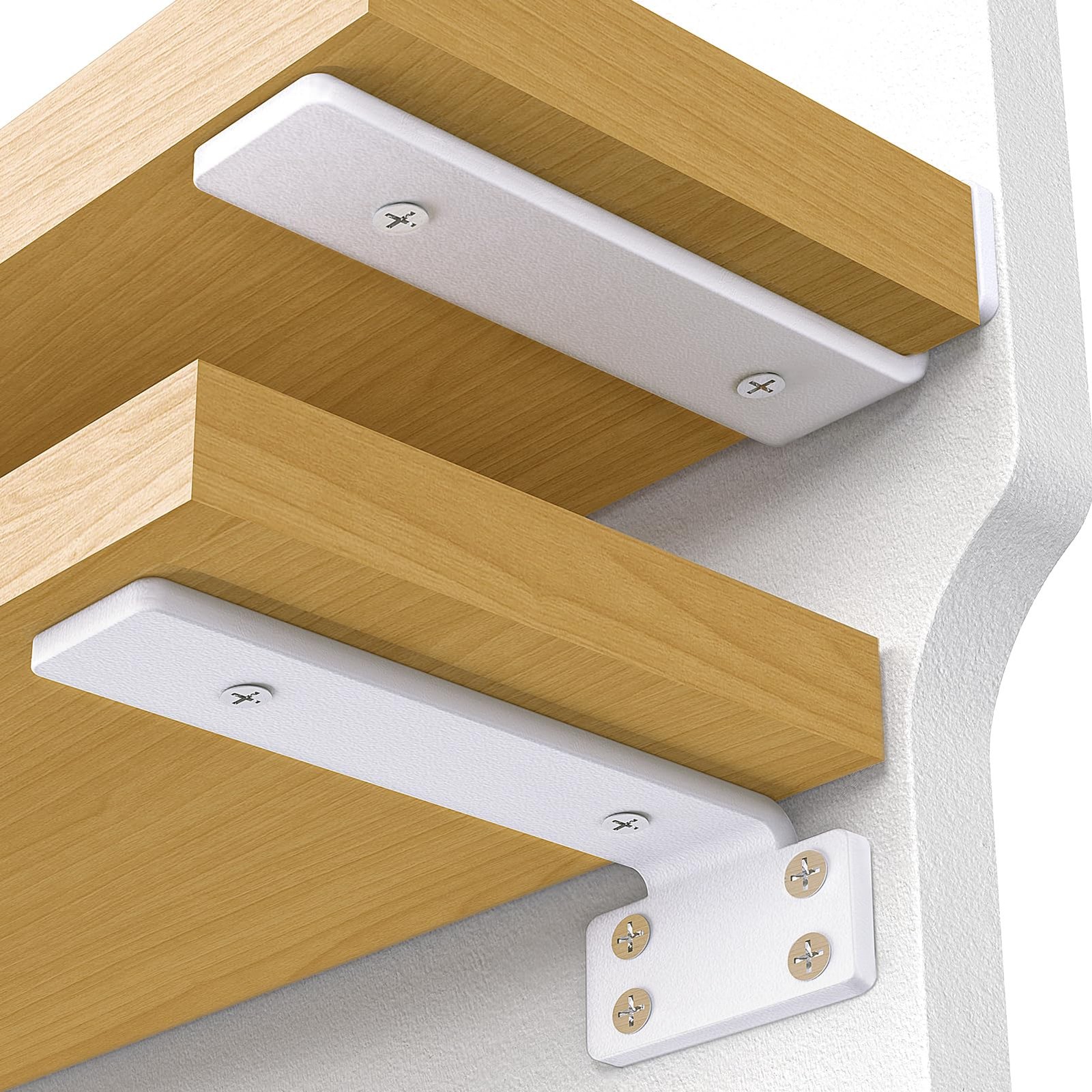 Shelf Bracket, Floating Shelf Bracket 6 Inch , 6 Pack Heavy Duty Shelf Bracke...