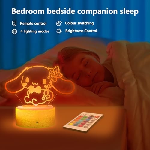 16 Colors Night Light 3D Illusion Table Lamp with Touch & Remote Control