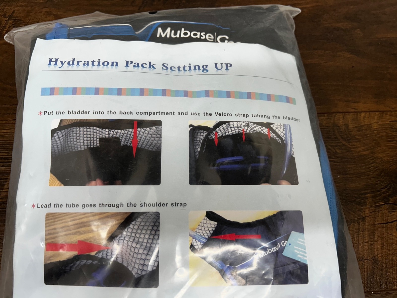 Mubasel Gear Hydration Backpack Pack 2L BPA Free Bladder New