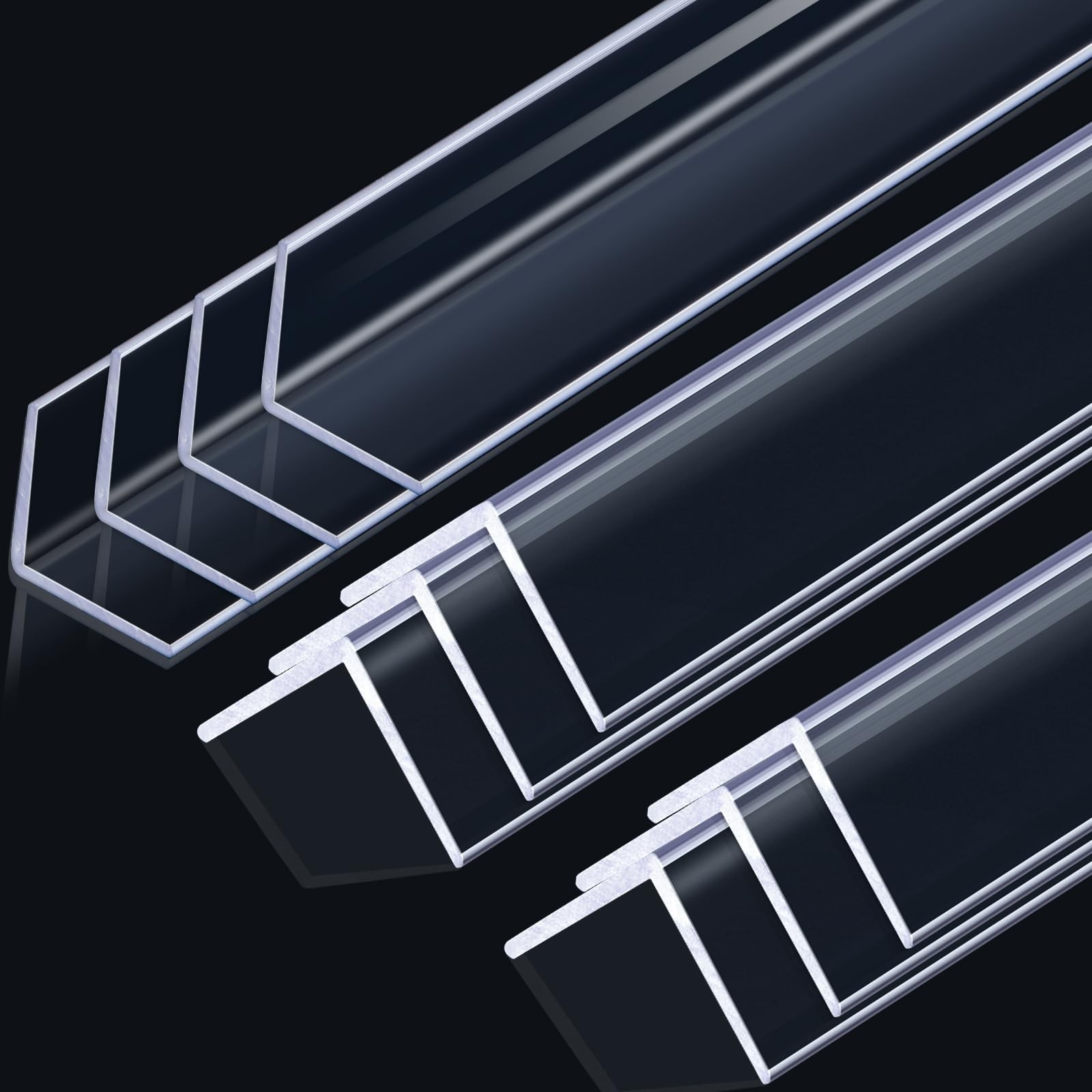 Sasylvia 10 Pcs Wall Corner Protector Guards, 3/4 x x 48 Inches, Clear