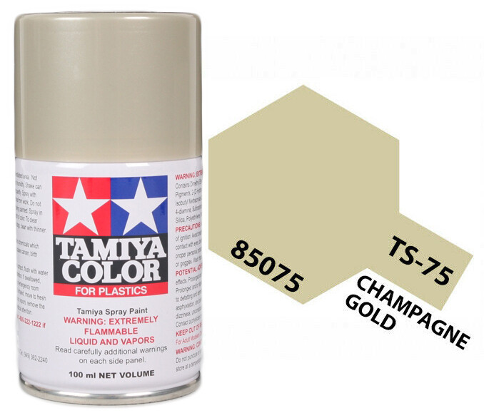 Tamiya 85075 TS-75 Champagne Gold Lacquer Spray Paint 100ml - US