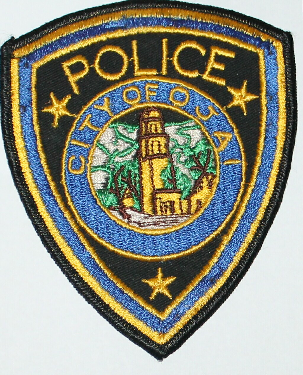 Defunct CITY OF OJAI POLICE Ventura County California CA PD Vintage Twill patch