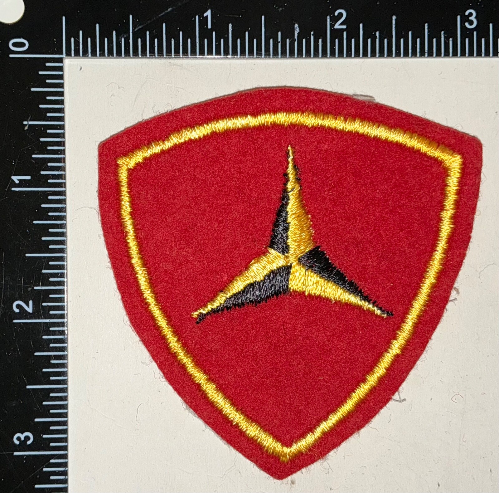 WWII USMC US Marine Corps 3rd Division DARKER RED FELT Patch