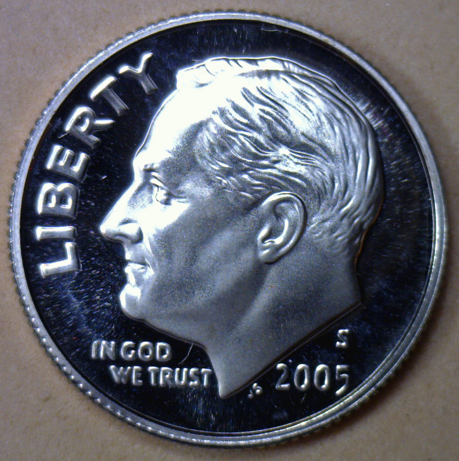 2005 S Proof Roosevelt Dime Ten-Cent Coin 10c