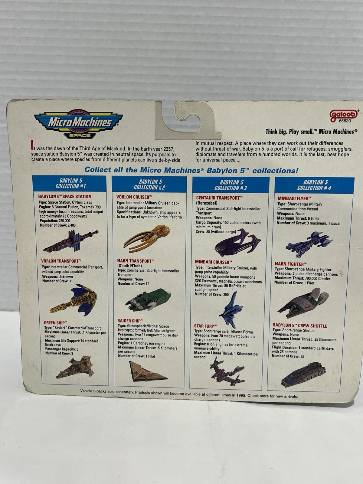 Micro Machines Babylon 5 Collection Set #4 - 1995 Vintage Galoob New Sealed