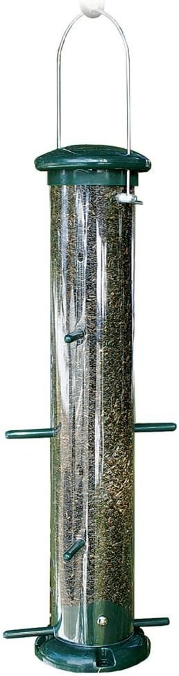 Woodlink NATUBE9 Audubon Plastic 8 Port Thistle Finch Feeder, Green, beige