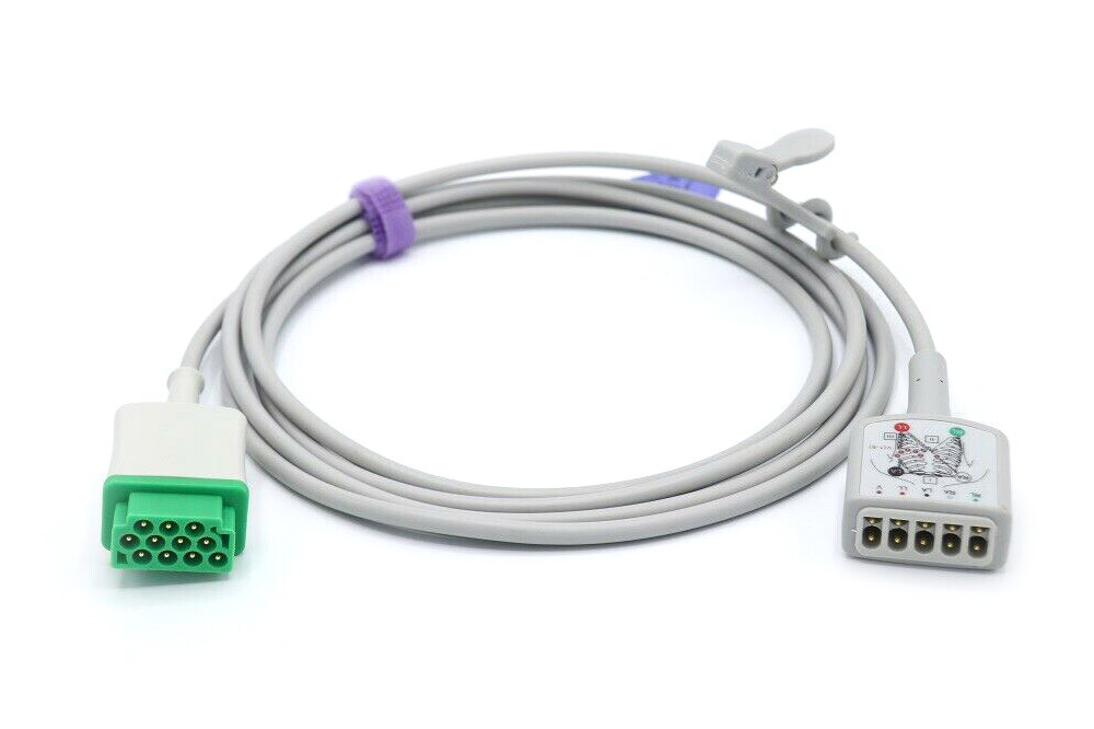 GE Marquette Eagle Dash Solar 11 Pin 3/5 Leads Trunk ECG Cable-Same Day Shipping